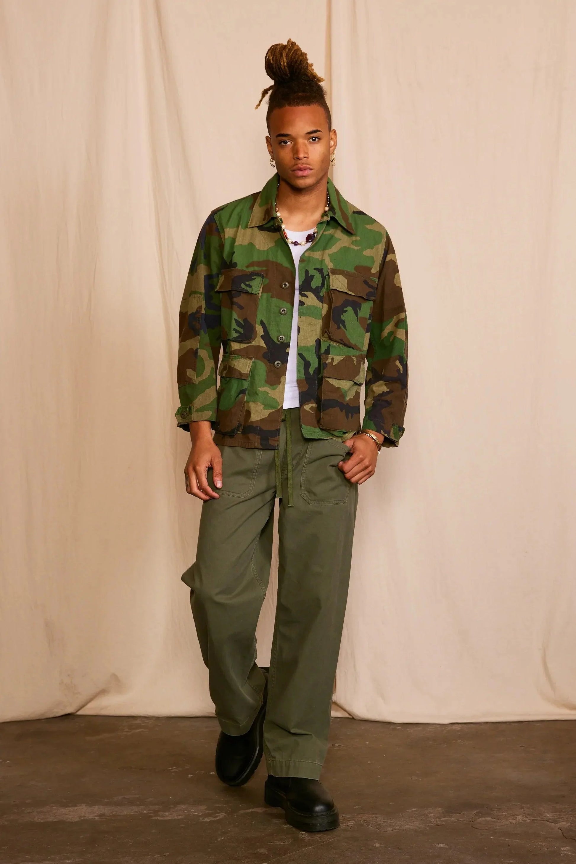 Rolling Stones Authentic Vintage Men's Camo Army Jacket-3