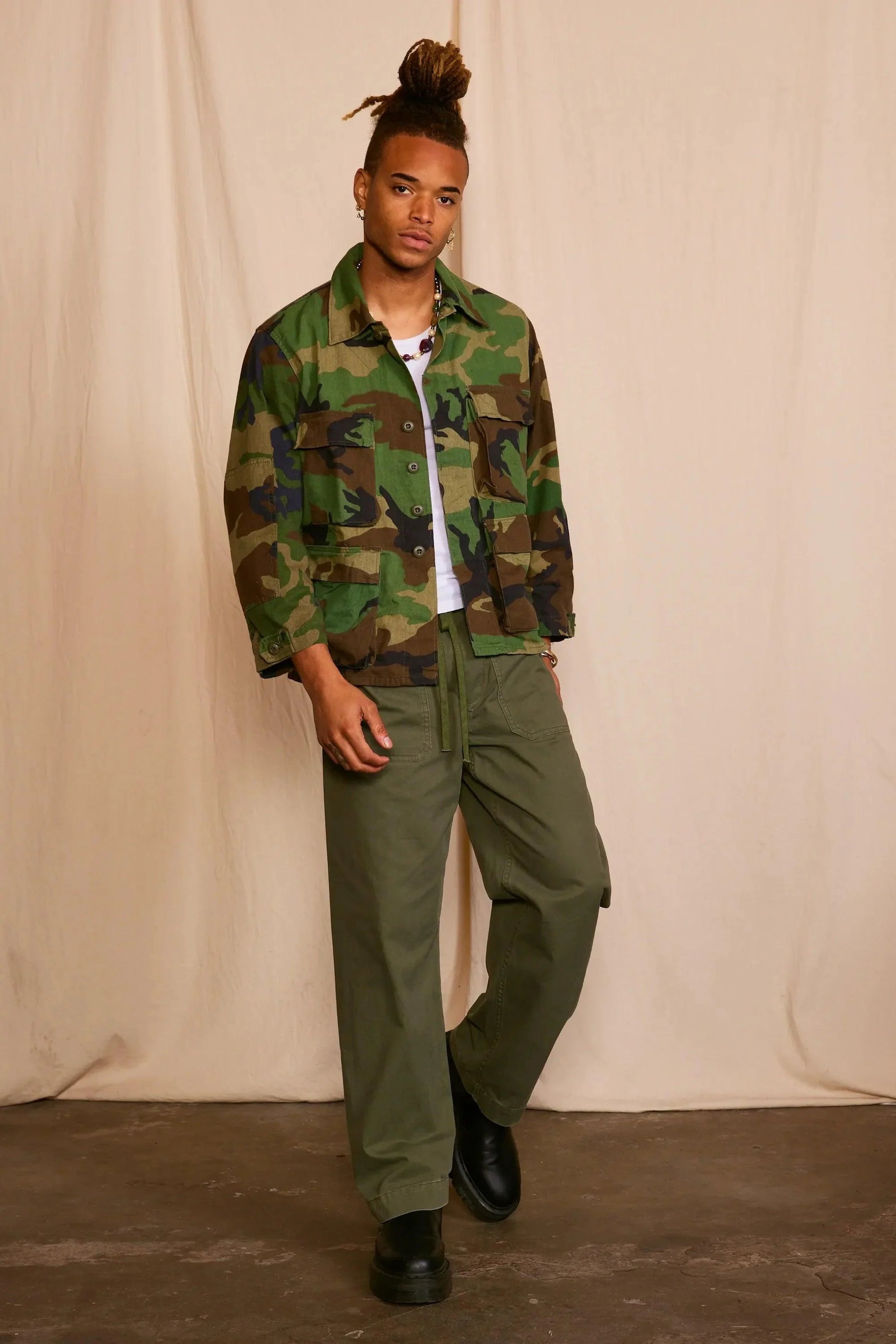 Rolling Stones Authentic Vintage Men's Camo Army Jacket-1